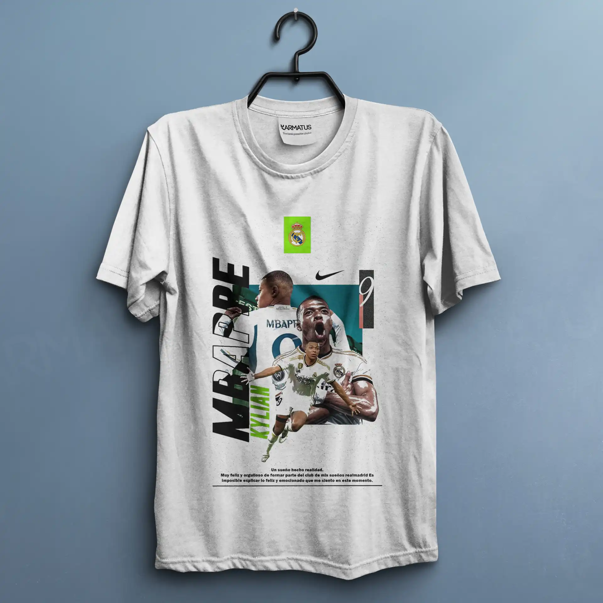 تیشرت امباپه | کالکشن Football - مدل Km-03 599,000 تومان &Ndash; کارماتوس تیشرت طرح کیلیان امباپه Kylian Mbappe