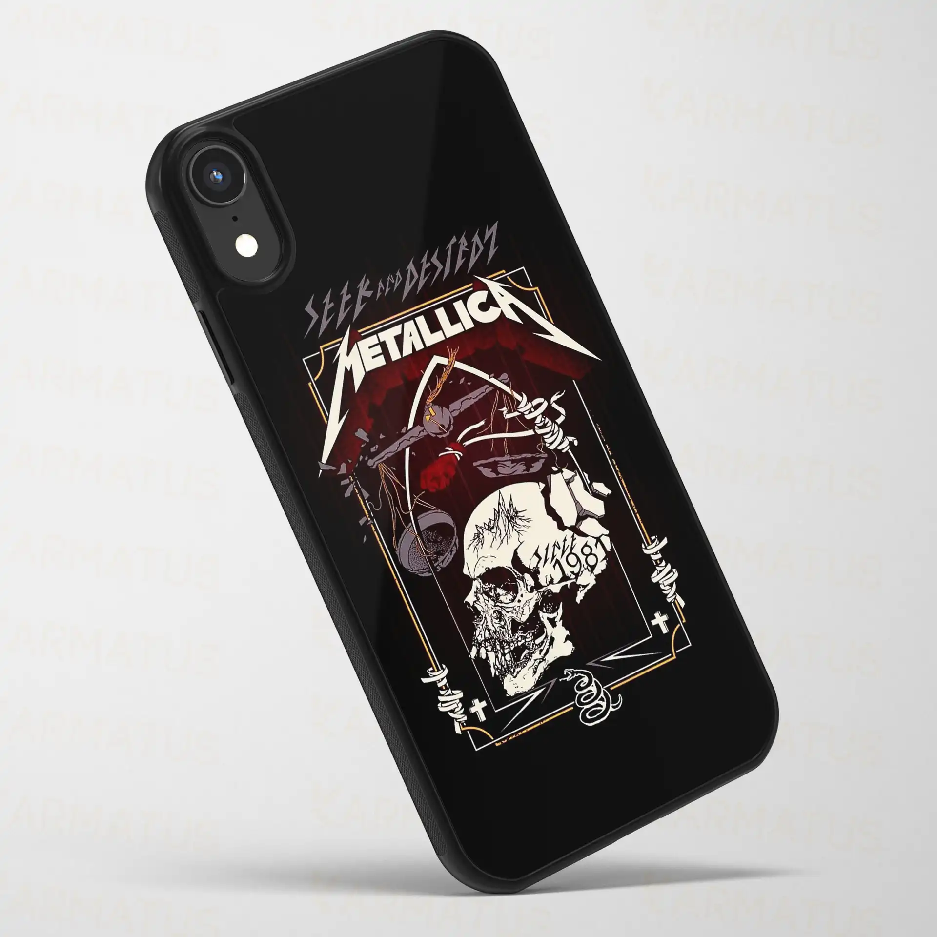 قاب موبایل متالیکا | کالکشن Music مدل Met-69 499,000 تومان &Ndash; کارماتوس قاب موبایل طرح متالیکا Metallica