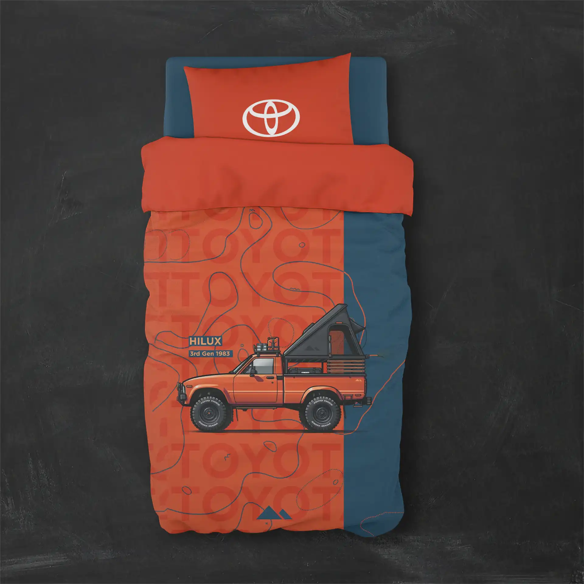 روتختی طرح تویوتا Toyota کد 5 5,900,000 تومان &Ndash; کارماتوس خرید روتختی طرح تویوتا Toyota یک و دو نفره - کارماتوس (دکوراسیون, روتختی, روتختی ماشین) از کرماتوس