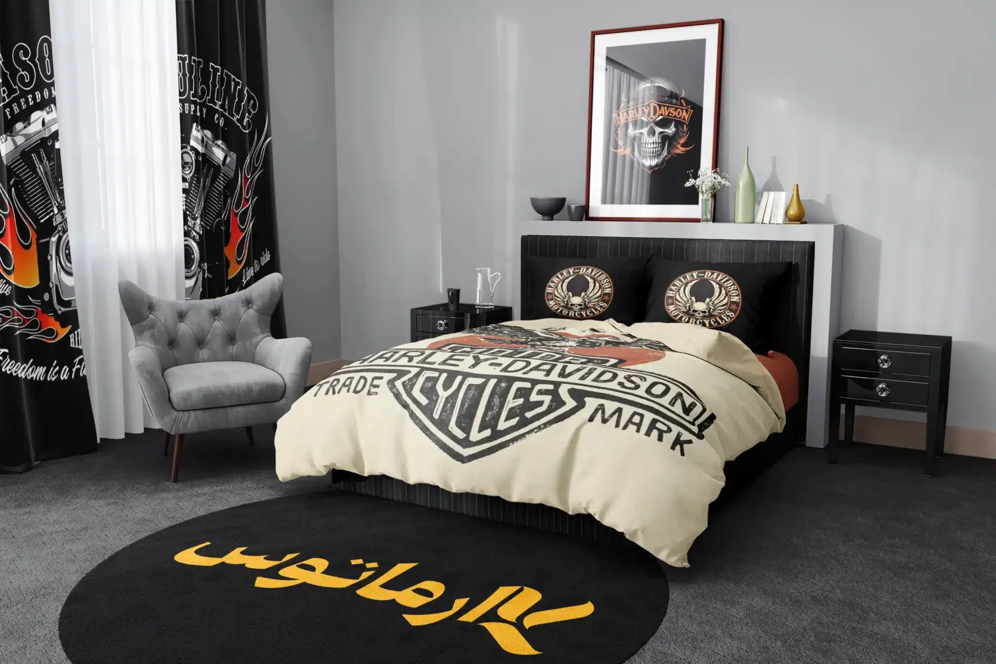 روتختی طرح هارلی دیویدسون Harley Davidson کد 2 5,900,000 تومان &Ndash; کارماتوس روتختی طرح هارلی دیویدسون Harley Davidsonیک و دو نفره - کارماتوس