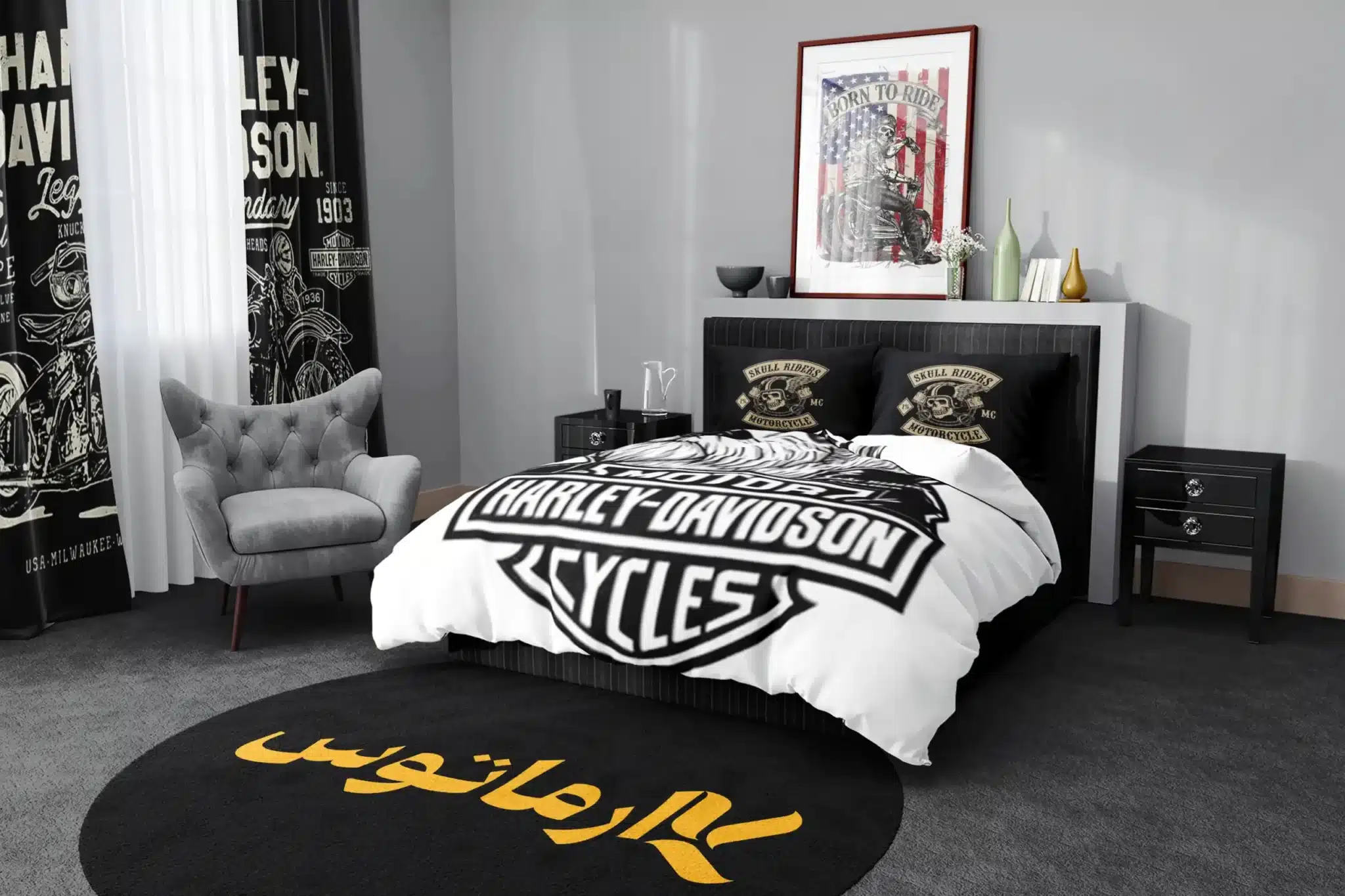 روتختی طرح هارلی دیویدسون Harley Davidson کد 5 5,900,000 تومان &Ndash; کارماتوس روتختی طرح هارلی دیویدسون Harley Davidsonیک و دو نفره - کارماتوس