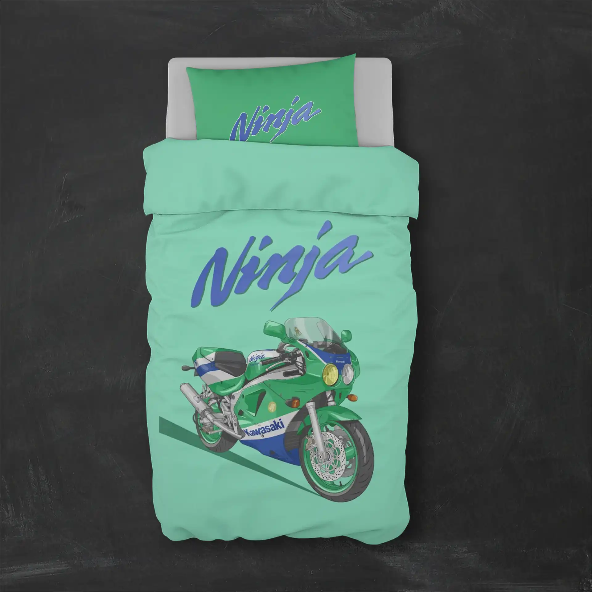 روتختی طرح کاوازاکی Kawasaki کد 3 5,900,000 تومان &Ndash; کارماتوس خرید روتختی طرح کاوازاکی Kawasaki یک و دو نفره - کارماتوس (دکوراسیون, روتختی, روتختی موتور سیکلت) از کرماتوس