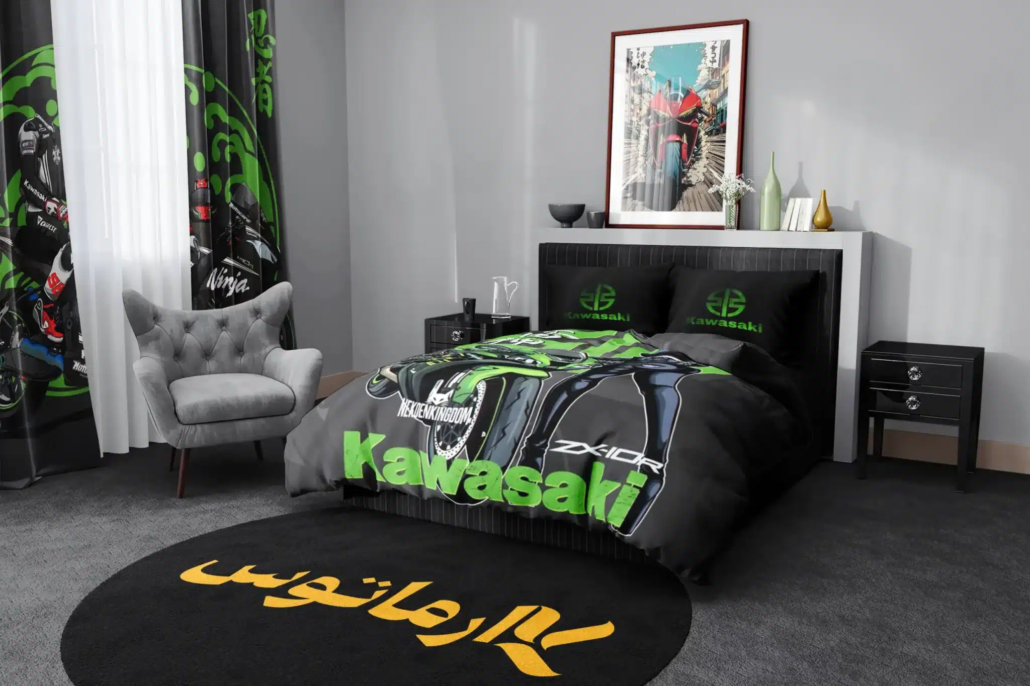 روتختی طرح کاوازاکی Kawasaki کد 4 5,900,000 تومان &Ndash; کارماتوس روتختی طرح کاوازاکی Kawasaki یک و دو نفره - کارماتوس