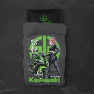 خرید روتختی طرح کاوازاکی Kawasaki یک و دو نفره - کارماتوس (دکوراسیون, روتختی, روتختی موتور سیکلت) از کرماتوس