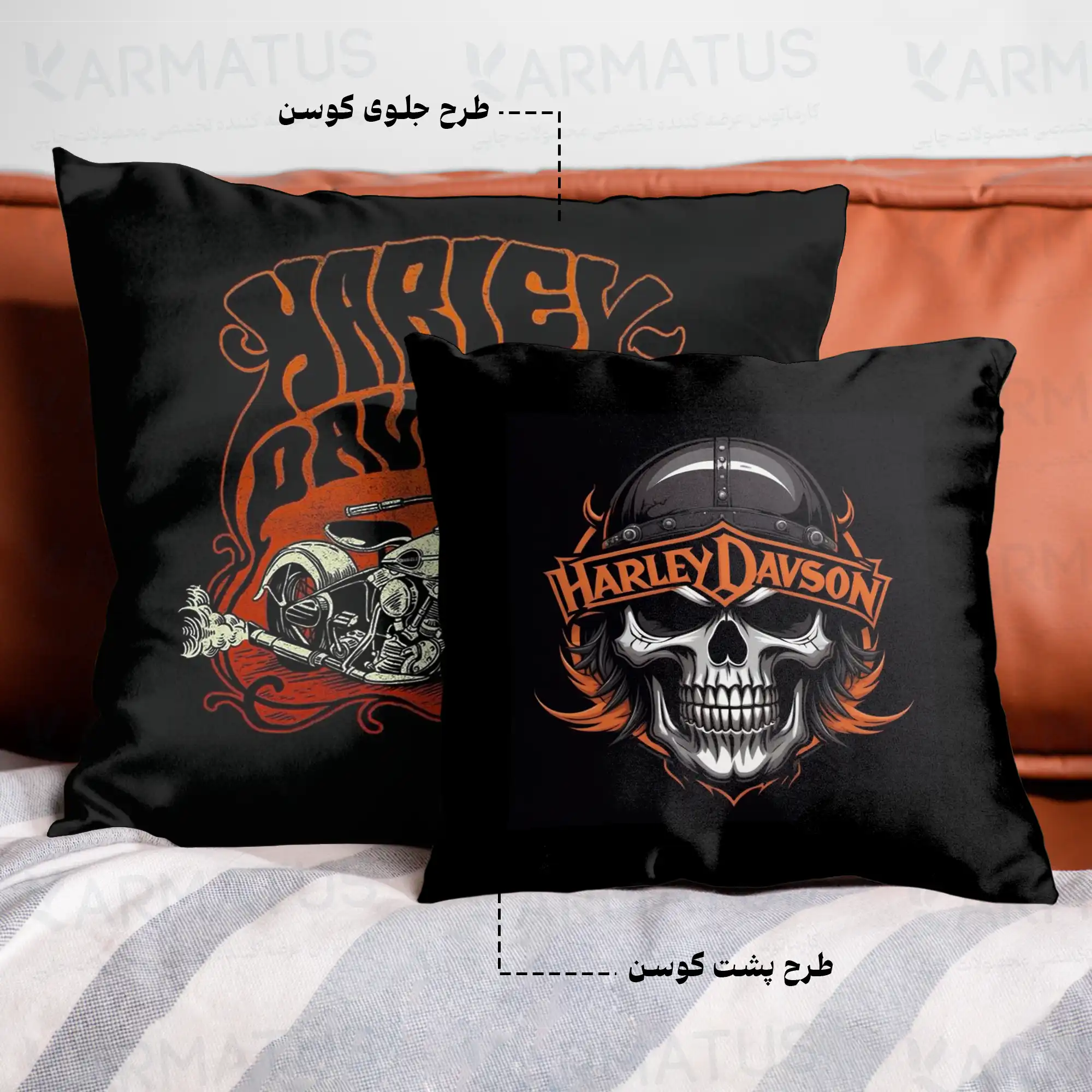 کوسن طرح هارلی دیویدسون Harley Davidson 