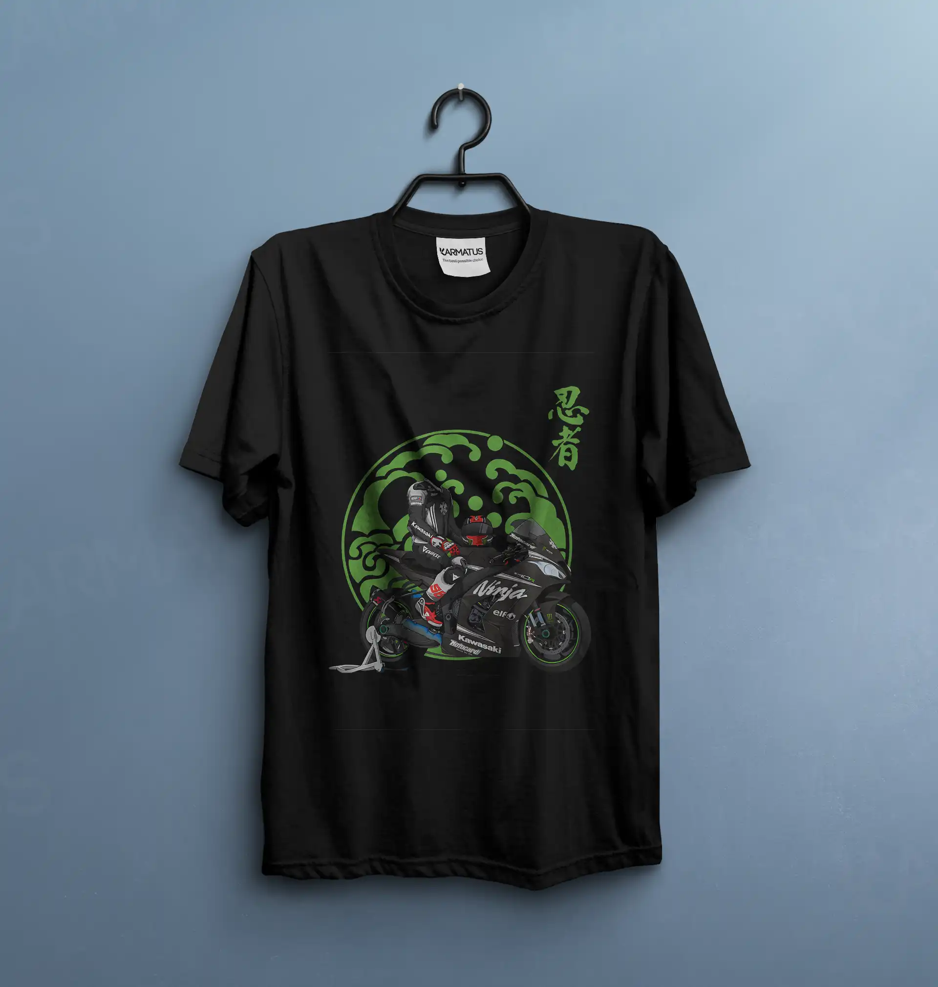 تیشرت کاوازاکی | کالکشن Motor - مدل Kaw-03 599,000 تومان &Ndash; کارماتوس خرید تیشرت طرح کاوازاکی Kawasaki- کارماتوس (پوشاک, تیشرت, تیشرت چاپ دو رو, تیشرت موتور سیکلت) از کرماتوس