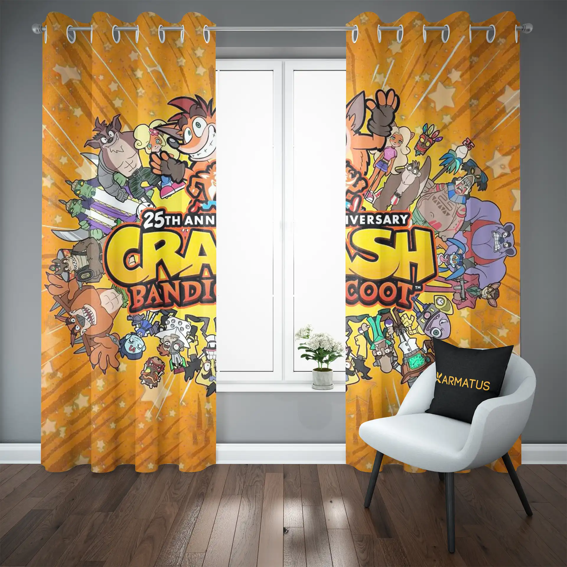 پرده پانچ گیم کراش باندیکوت | کالکشن Game - مدل Cb-002 3,499,000 تومان &Ndash; کارماتوس پرده پانچ طرح کراش باندیکوت Crash Bandicoot