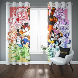 خرید و قیمت پرده پانچ طرح کراش باندیکوت Crash Bandicoot - کارماتوس