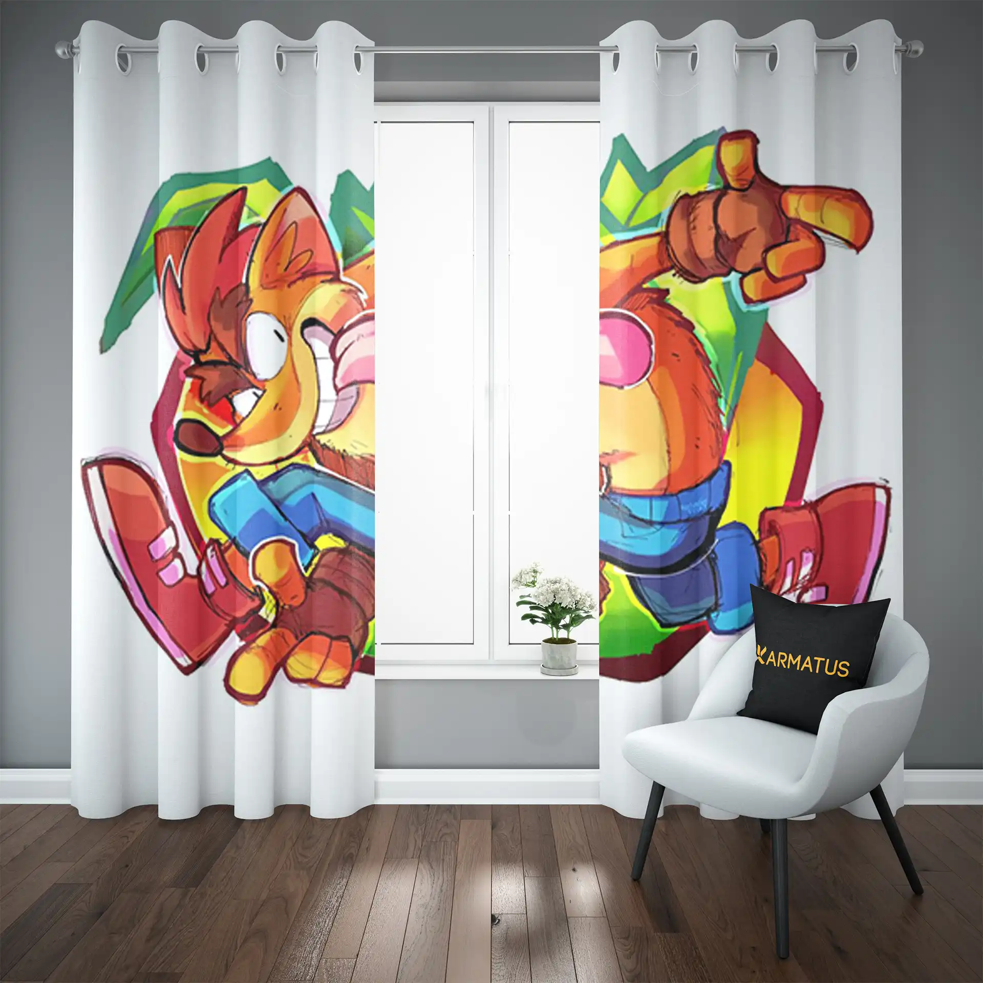 پرده پانچ گیم کراش باندیکوت | کالکشن Game - مدل Cb-005 3,499,000 تومان &Ndash; کارماتوس خرید و قیمت پرده پانچ طرح کراش باندیکوت Crash Bandicoot - کارماتوس