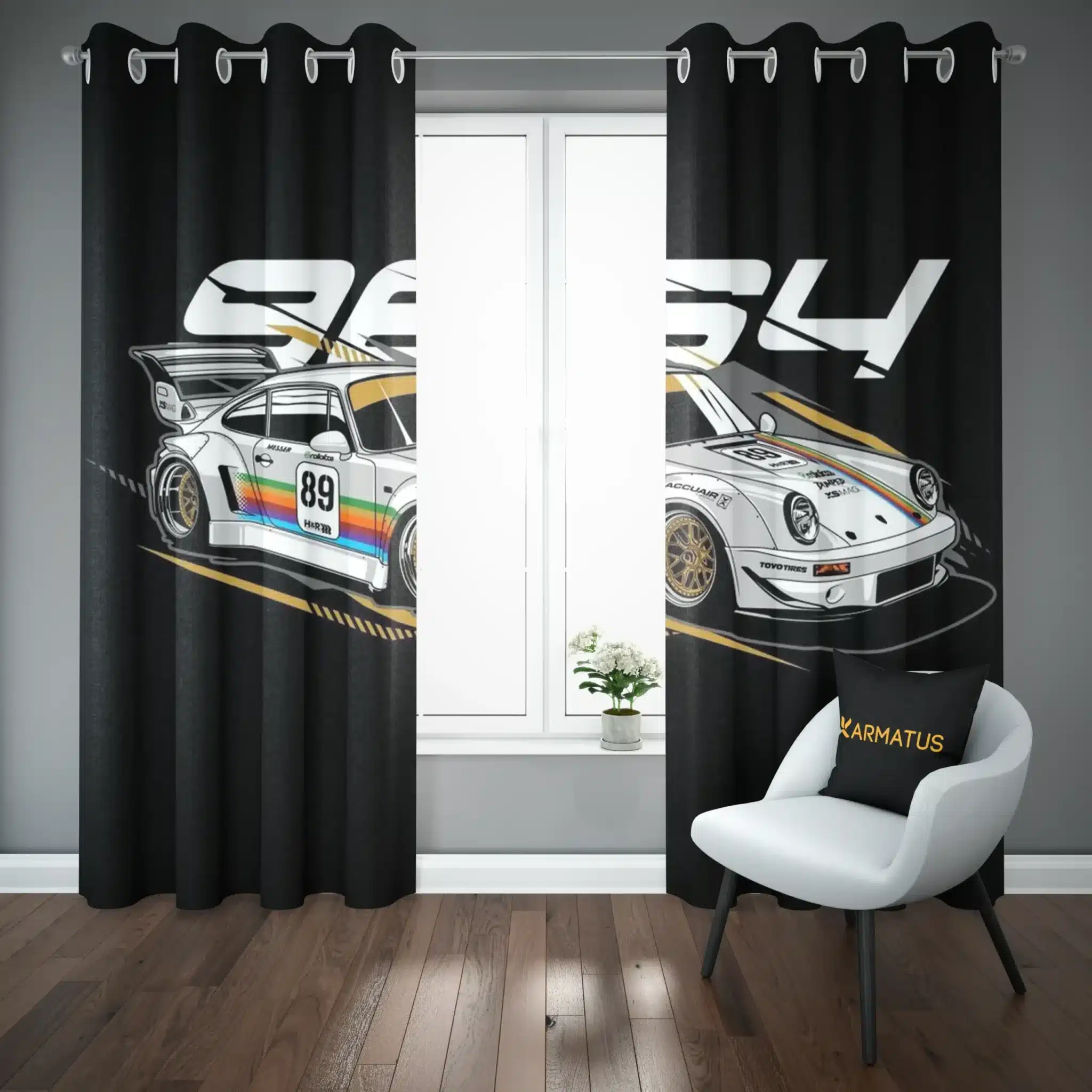 پرده پانچ طرح پورشه Porsche