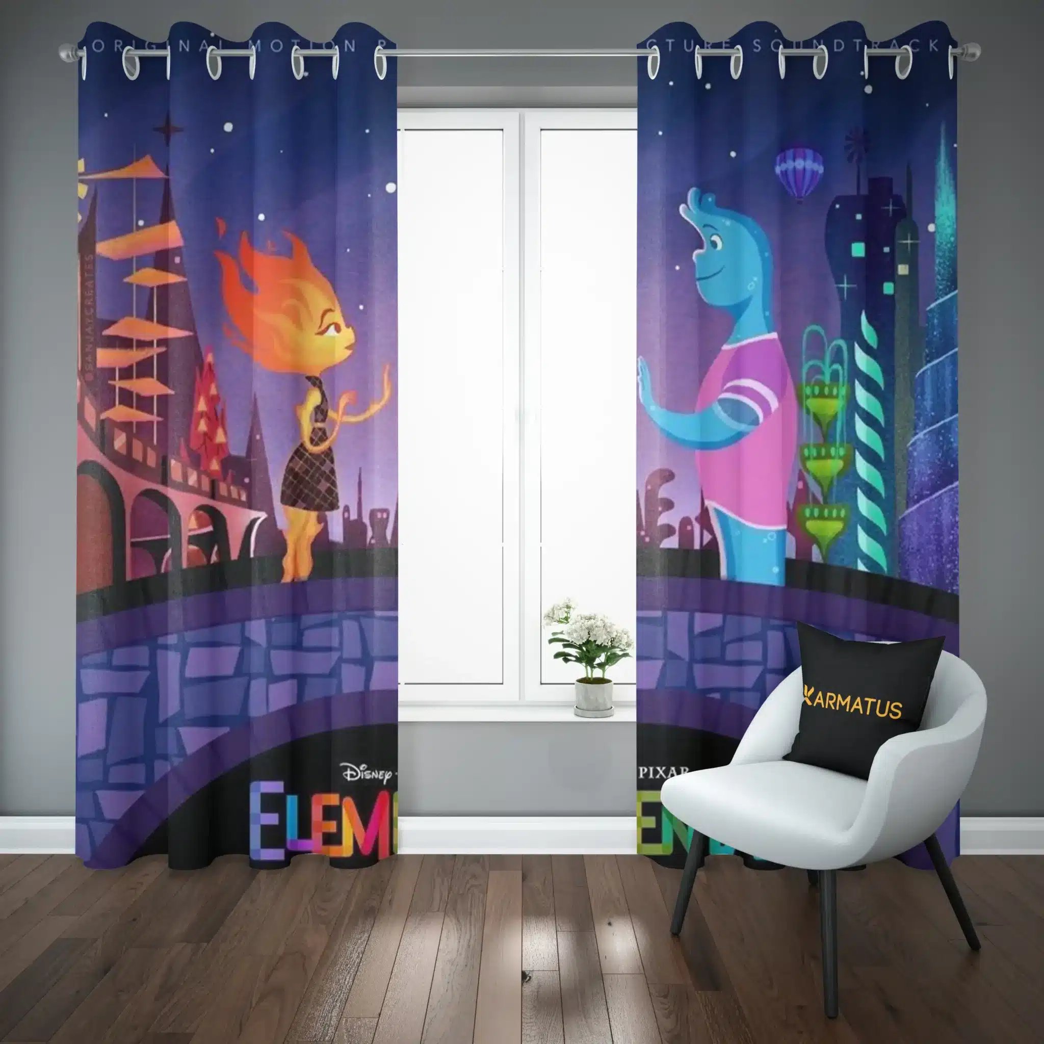 پرده پانچ طرح المنتال Elemental کد 1 3,499,000 تومان &Ndash; کارماتوس پرده پانچ طرح المنتال Elemental