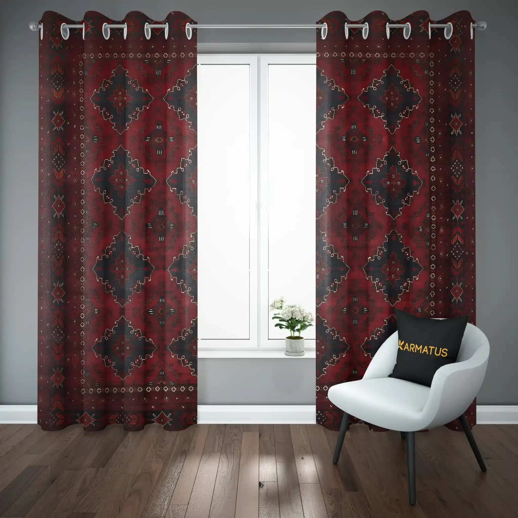 پرده پانچ طرح فرش ایرانی Iranian Carpet کد 1 3,499,000 تومان &Ndash; کارماتوس پرده پانچ طرح فرش ایرانی Iranian Carpet