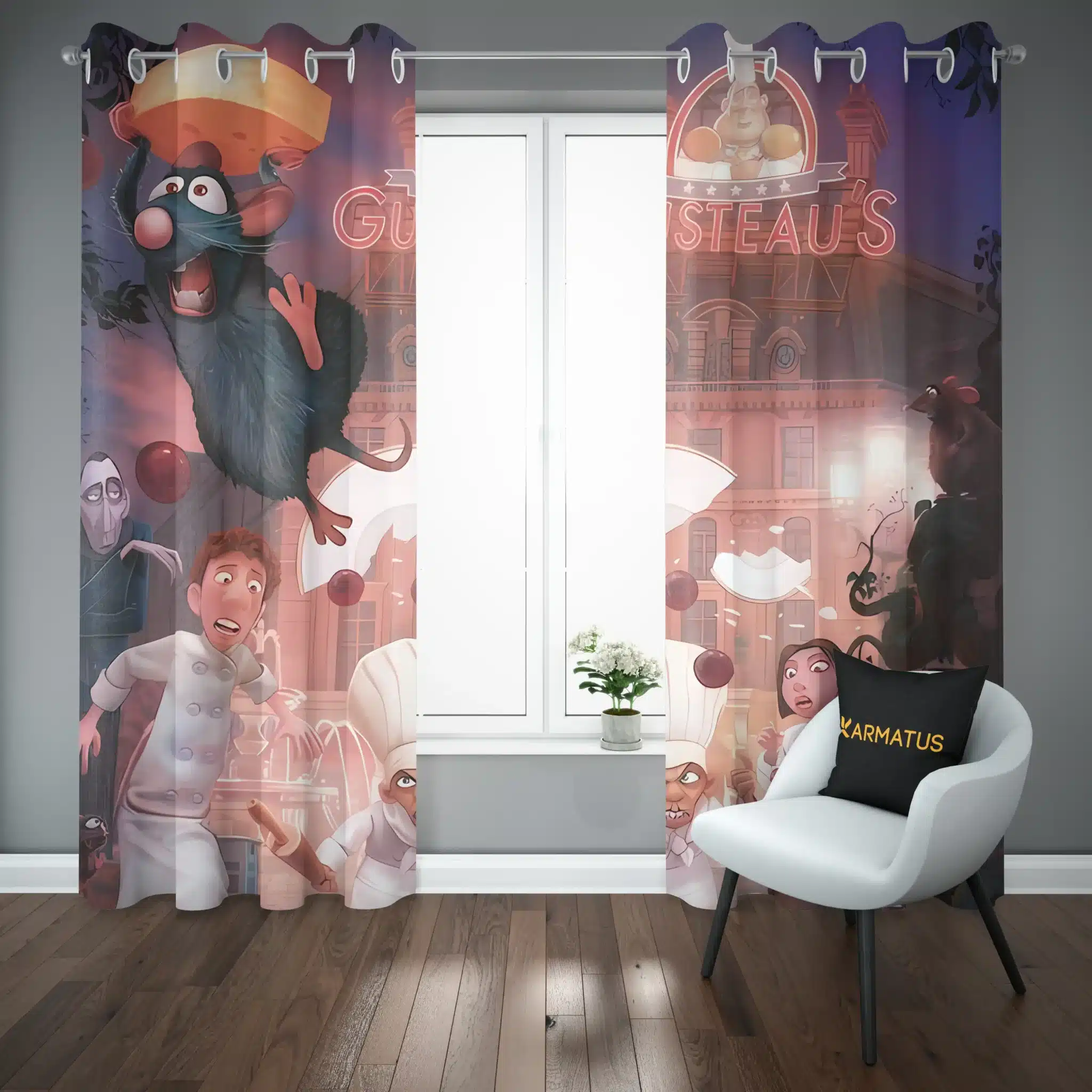 پرده پانچ طرح موش سراشپز Ratatouille کد 3 3,499,000 تومان &Ndash; کارماتوس پرده پانچ طرح موش سراشپز Ratatouille