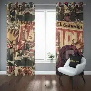 پرده پانچ طرح بیوه سیاه Black Widow