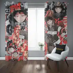 پرده پانچ طرح فایر فورس Fire Force