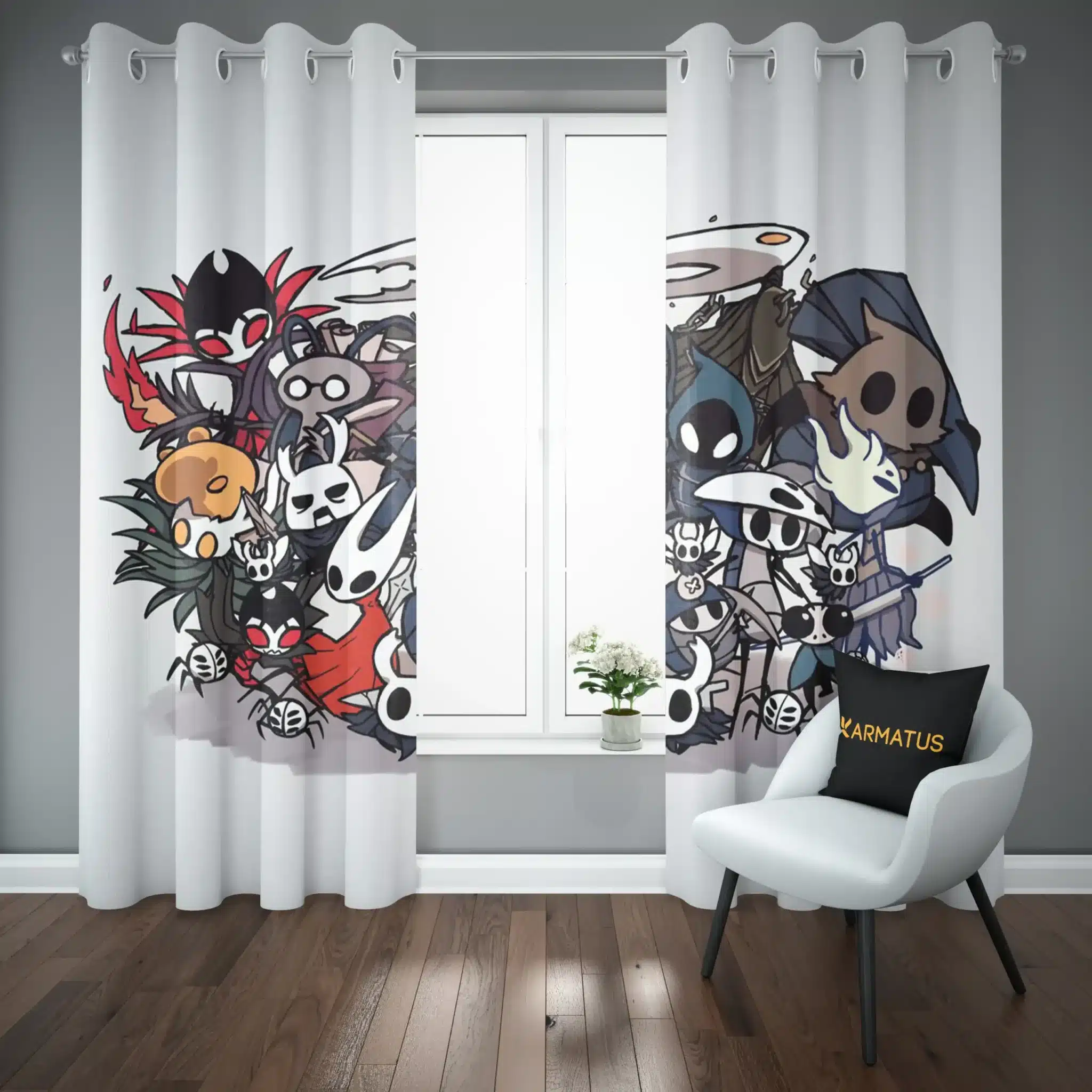 پرده پانچ طرح شوالیه‌ی توخالی Hollow Knight