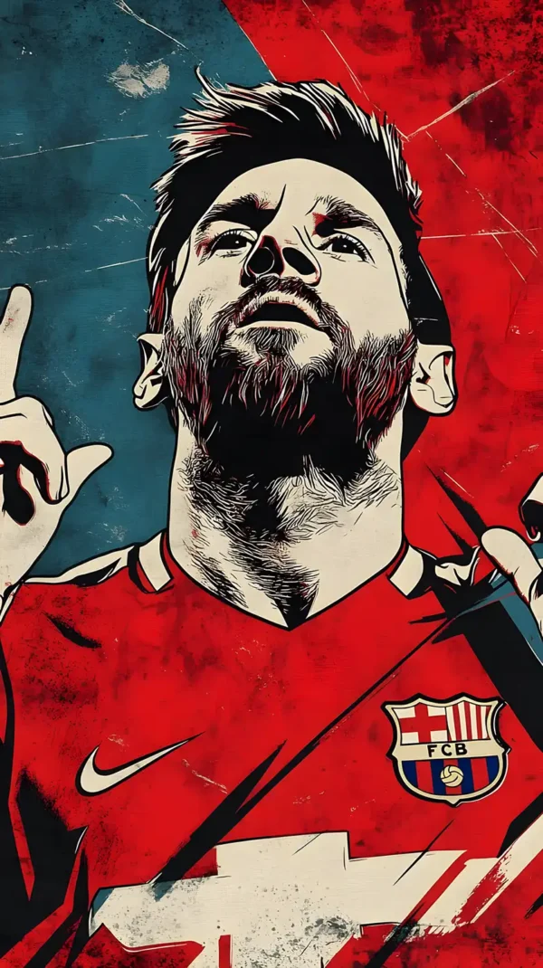 والپیپر لئو مسی در باشگاه بارسلونا