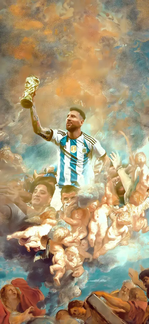 والپیپر 4K مسی بهترین بازیکن تاریخ فوتبال