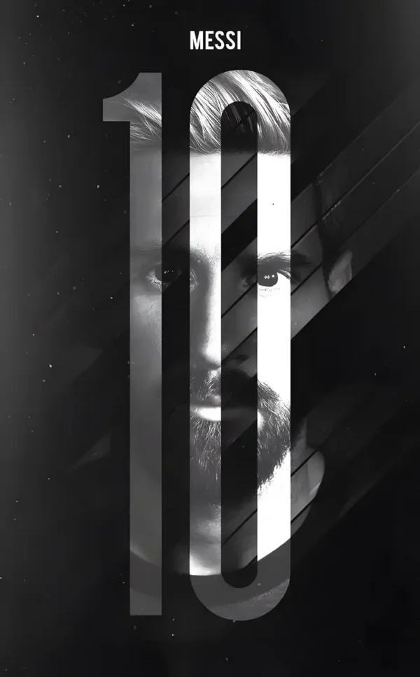 طراحی مینیمال و هنری از لیونل مسی