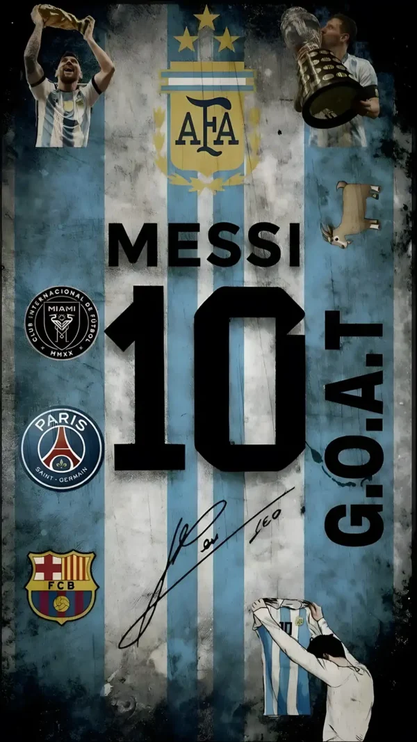 طراحی مینیمال و هنری از لیونل مسی