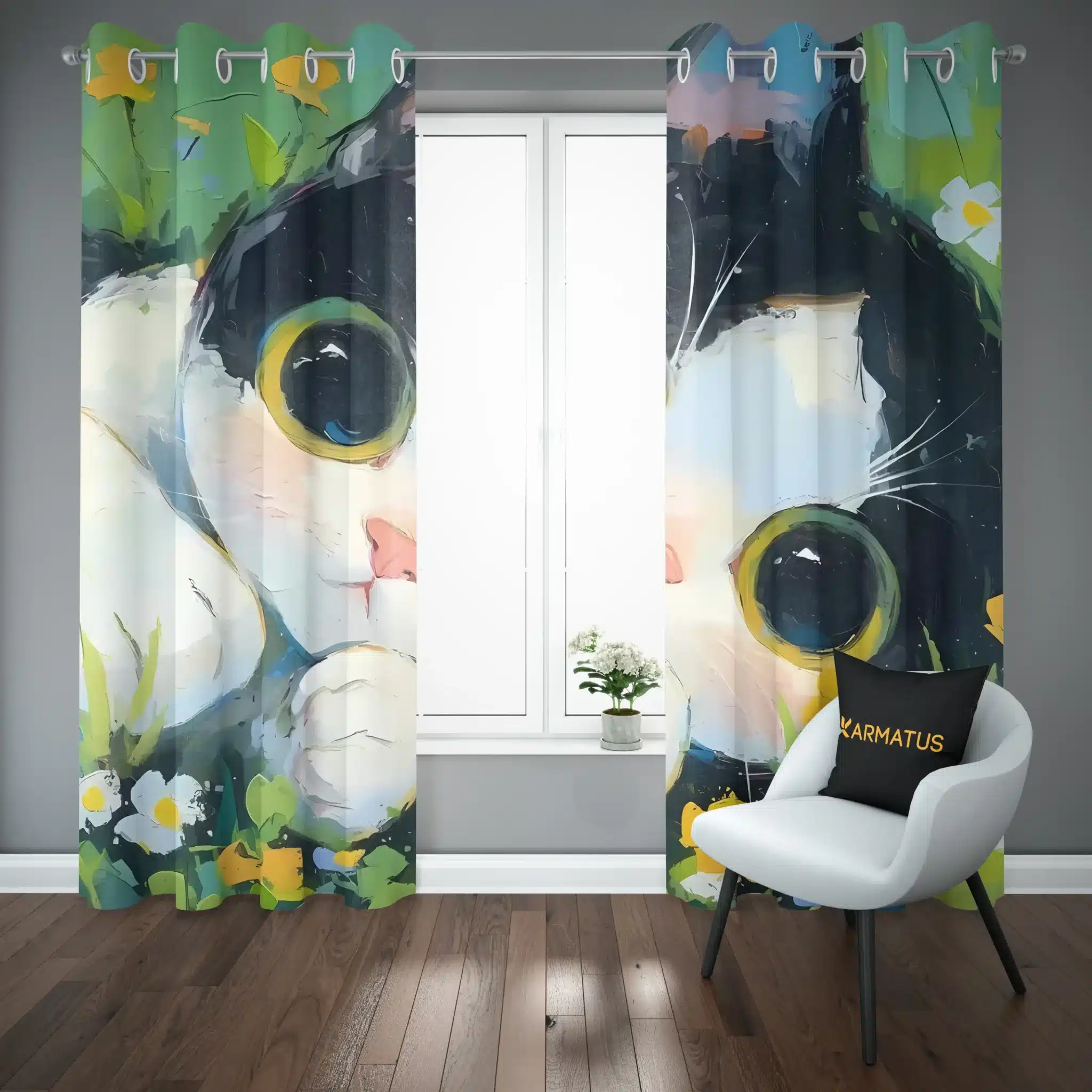 پرده پانچ طرح حیوانات پاستیلی Pastel Animals کد 3 3,499,000 تومان &Ndash; کارماتوس پرده پانچ طرح حیوانات پاستیلی Pastel Animals