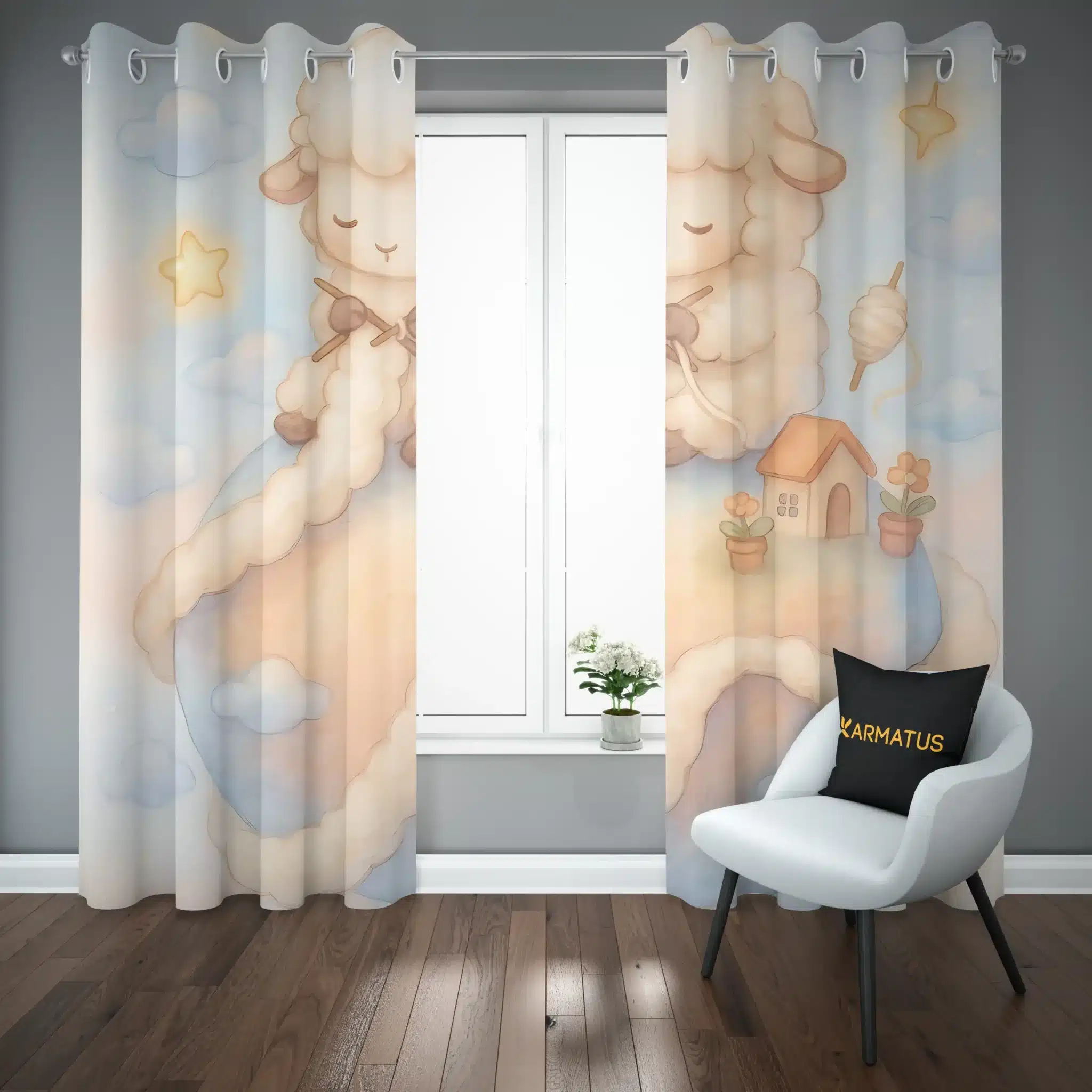 پرده پانچ طرح حیوانات پاستیلی Pastel Animals کد 5 3,499,000 تومان &Ndash; کارماتوس پرده پانچ طرح حیوانات پاستیلی Pastel Animals