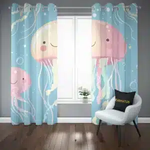 پرده پانچ طرح حیوانات پاستیلی Pastel Animals