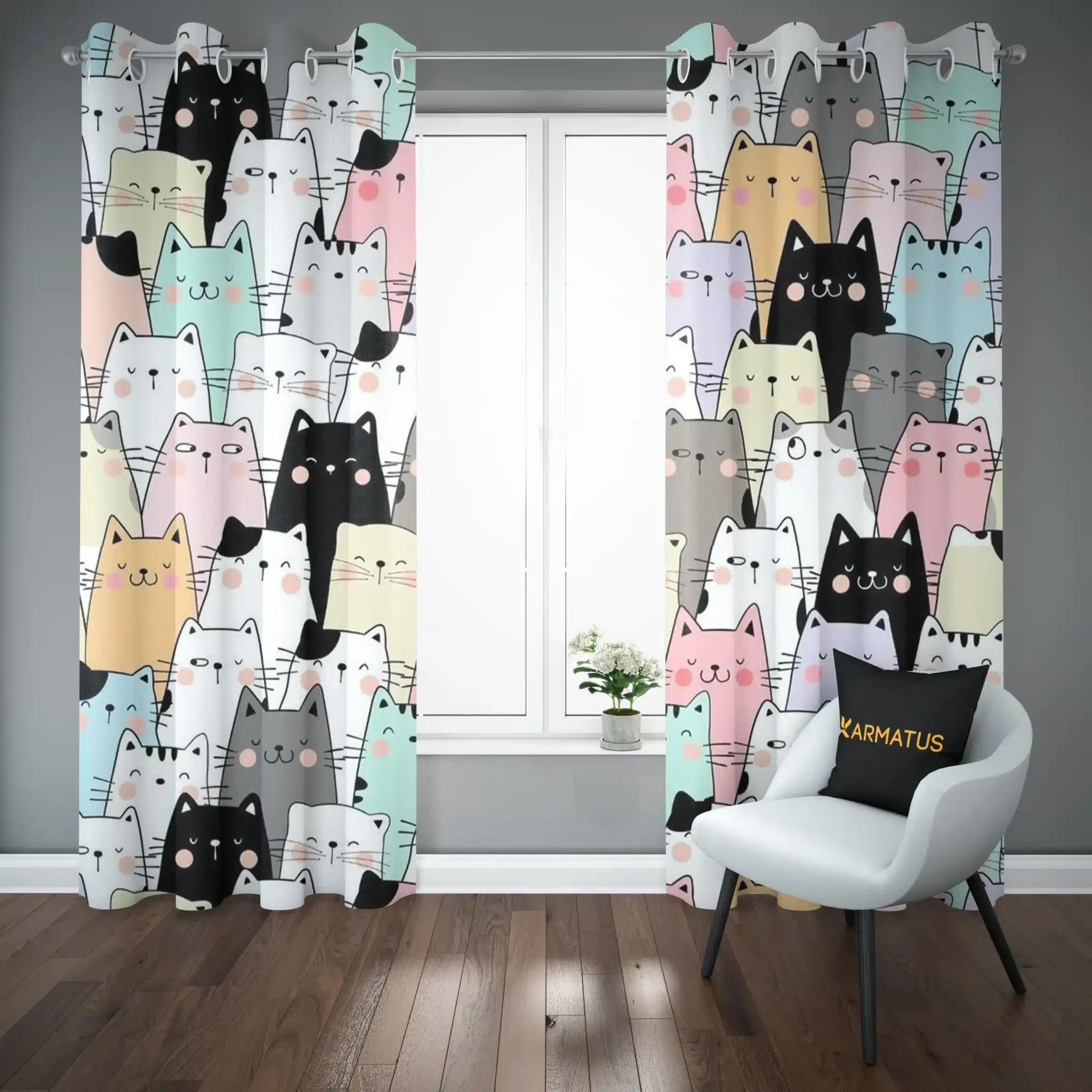 پرده پانچ طرح حیوانات پاستیلی Pastel Animals کد 9 3,499,000 تومان &Ndash; کارماتوس پرده پانچ طرح حیوانات پاستیلی Pastel Animals