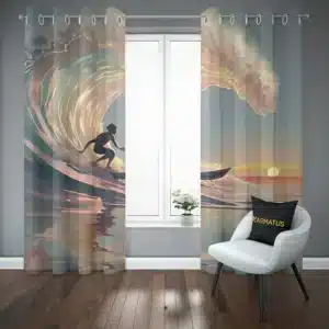 پرده پانچ طرح موج سواری Surfing Vibes