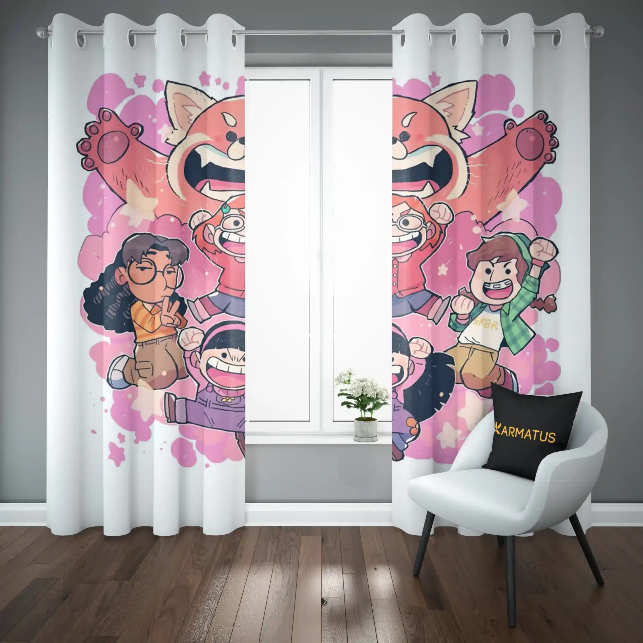 پرده پانچ طرح قرمز شدن Turning Red کد 5 3,499,000 تومان &Ndash; کارماتوس پرده پانچ طرح قرمز شدن Turning Red