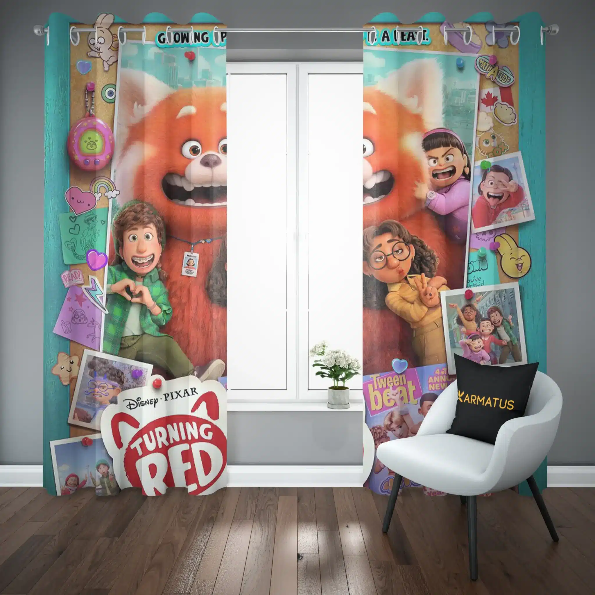 پرده پانچ طرح قرمز شدن Turning Red کد 6 3,499,000 تومان &Ndash; کارماتوس پرده پانچ طرح قرمز شدن Turning Red