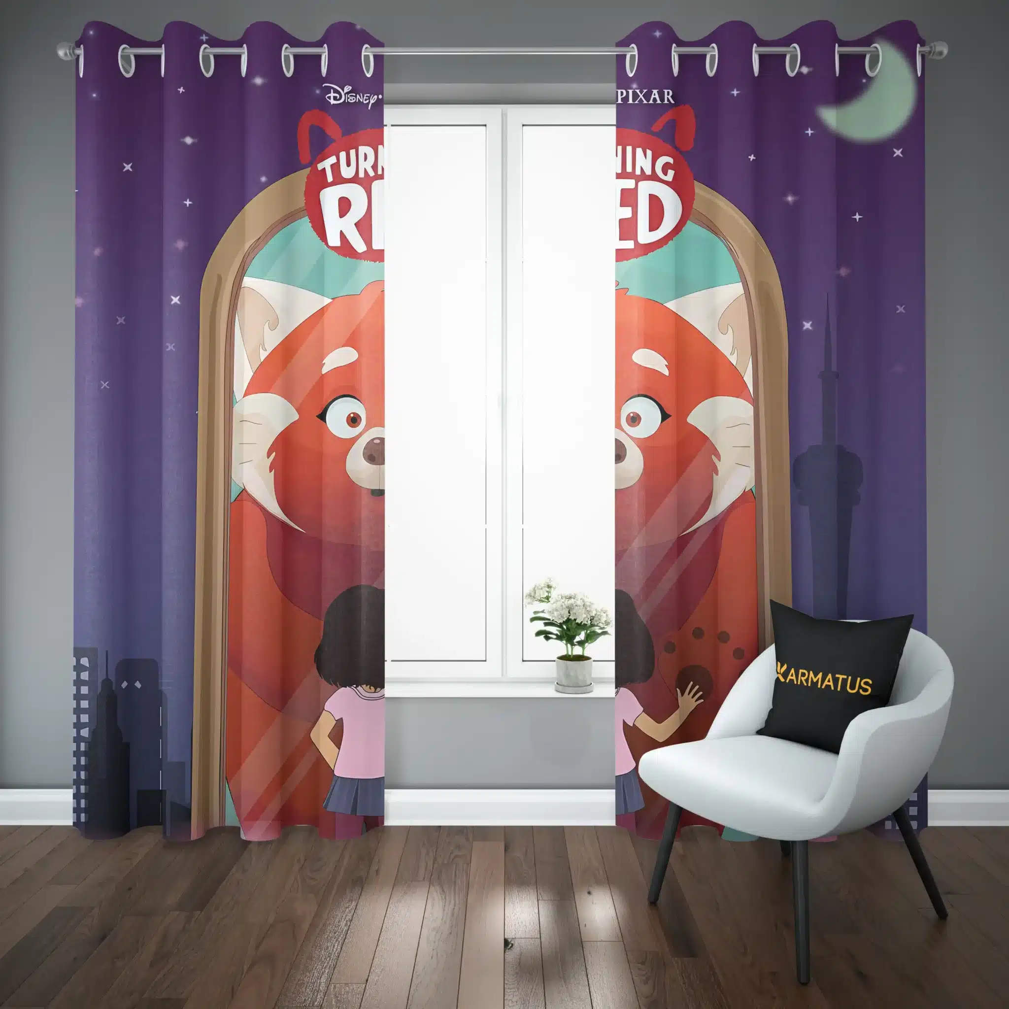 پرده پانچ طرح قرمز شدن Turning Red کد 8 3,499,000 تومان &Ndash; کارماتوس پرده پانچ طرح قرمز شدن Turning Red