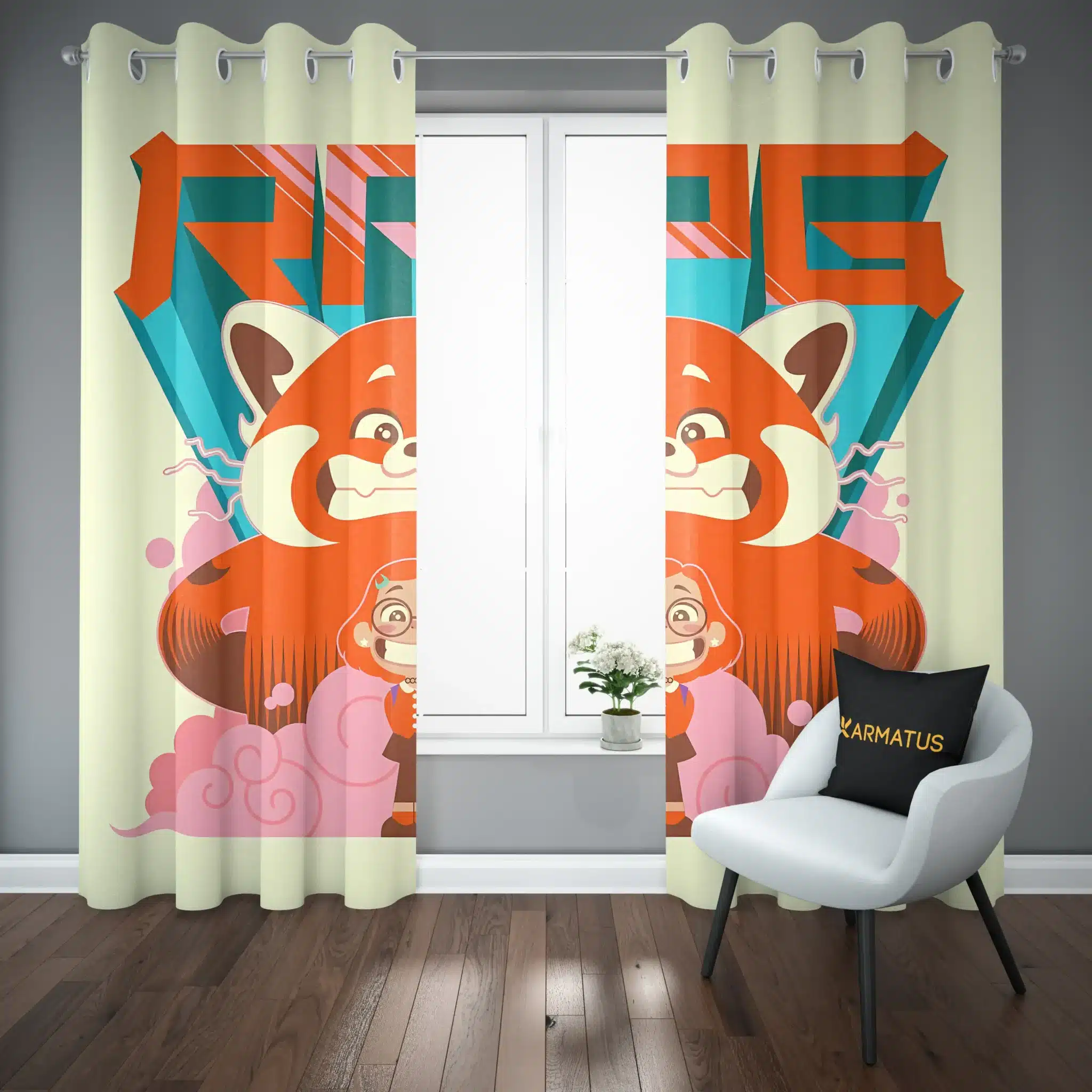 پرده پانچ طرح قرمز شدن Turning Red کد 10 3,499,000 تومان &Ndash; کارماتوس پرده پانچ طرح قرمز شدن Turning Red