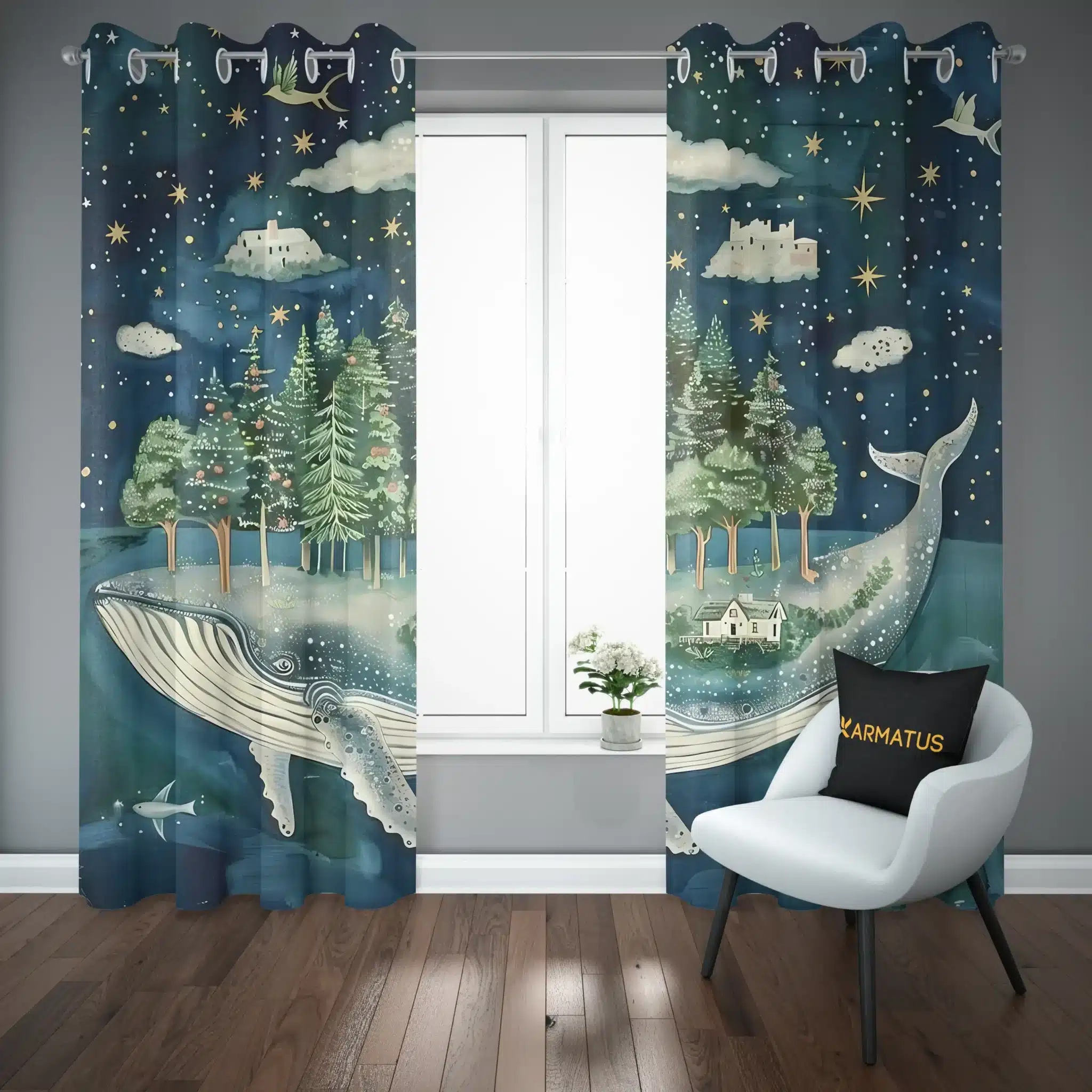 پرده پانچ طرح وال و دلفین Whale And Dolphin کد 1 3,499,000 تومان &Ndash; کارماتوس پرده پانچ طرح وال و دلفین Whale And Dolphin