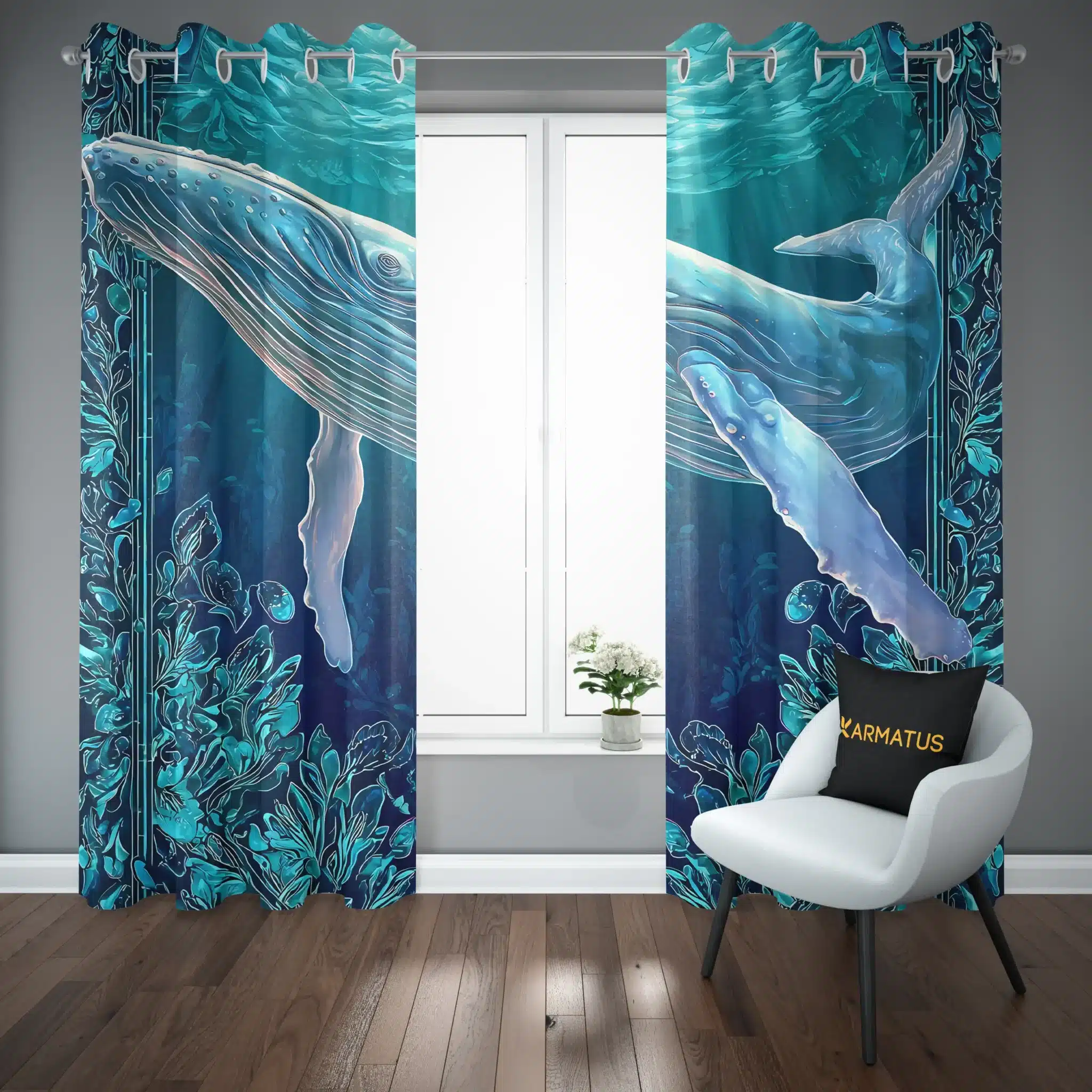پرده پانچ طرح وال و دلفین Whale And Dolphin کد 2 3,499,000 تومان &Ndash; کارماتوس پرده پانچ طرح وال و دلفین Whale And Dolphin