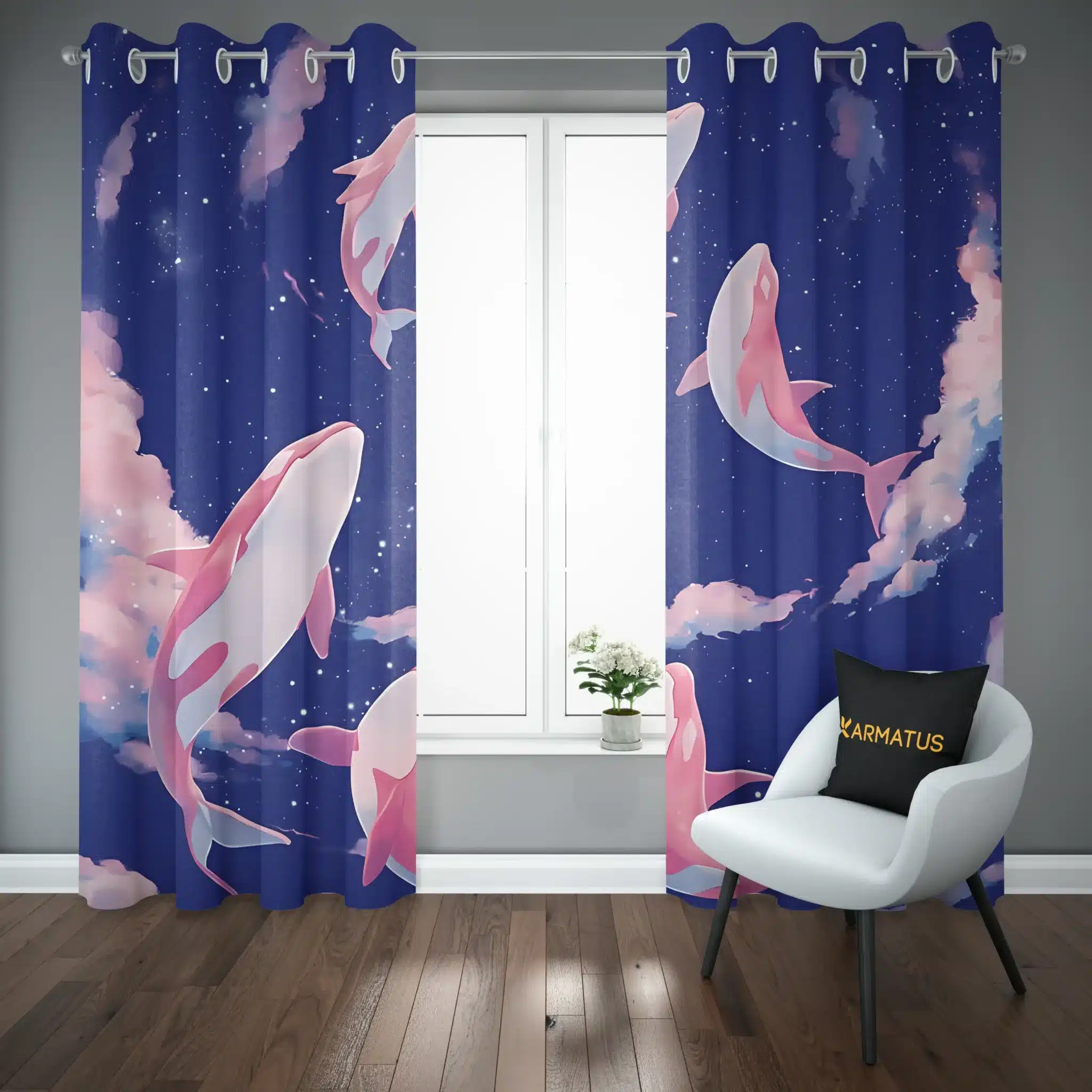 پرده پانچ طرح وال و دلفین Whale And Dolphin کد 4 3,499,000 تومان &Ndash; کارماتوس پرده پانچ طرح وال و دلفین Whale And Dolphin