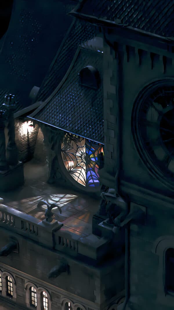 : معماری گوتیک Nevermore Academy در سریال Wednesday - والپیپر Hd