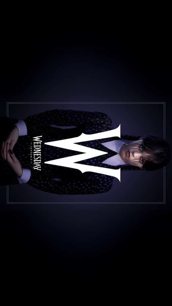 والپیپر فصل 2 سریال Wednesday با فضای تاریک و اسرارآمیز - والپیپر Hd