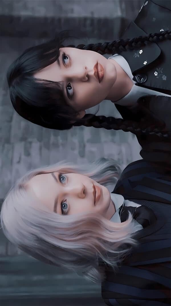 والپیپر فصل 2 سریال Wednesday با فضای تاریک و اسرارآمیز - والپیپر Hd