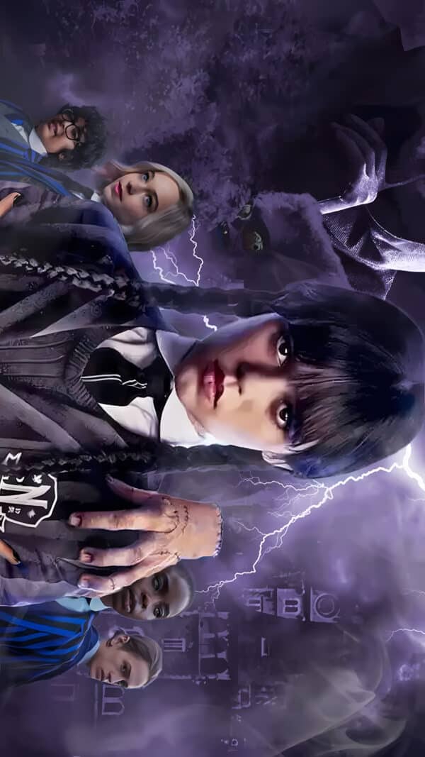 والپیپر فصل 2 سریال Wednesday با فضای تاریک و اسرارآمیز - والپیپر Hd