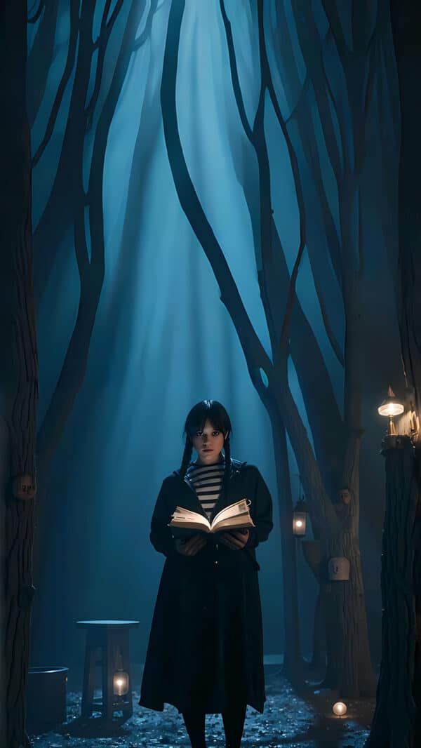 جنا اورتگا در نقش ونزدی آدامز در Nevermore Academy - والپیپر Hd