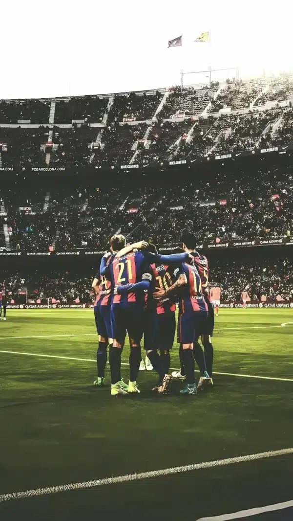 والپیپر Barcelona جشن گل بازیکنان تیم