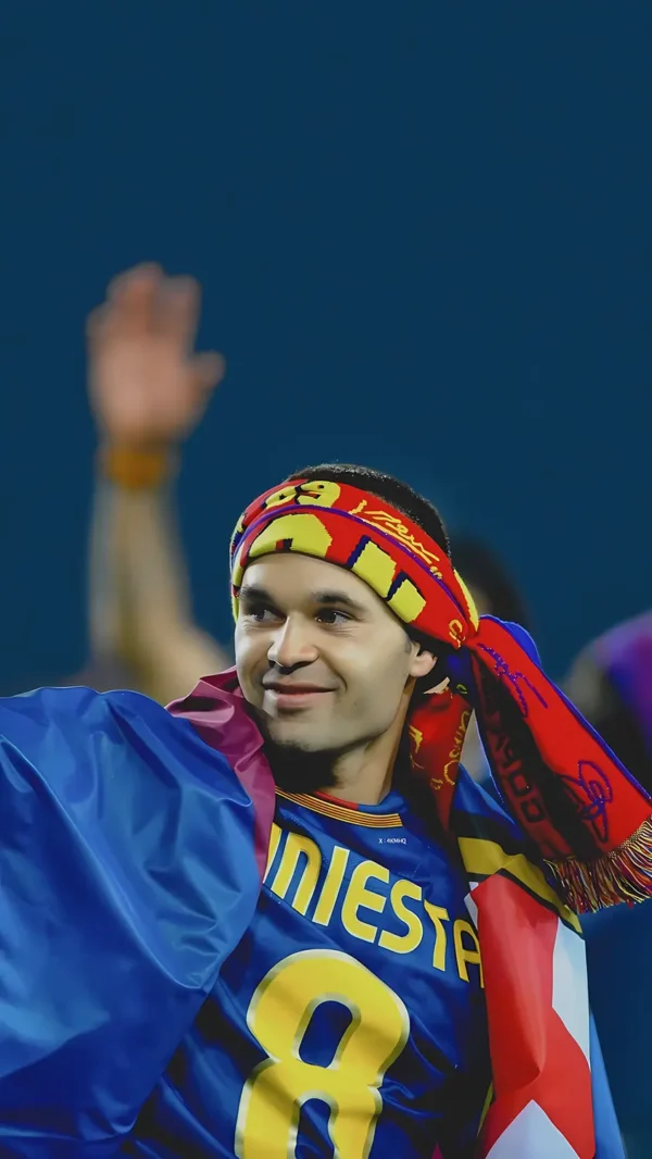 والپیپر اینیستا پیراهن بارسلونا افسانه‌ای