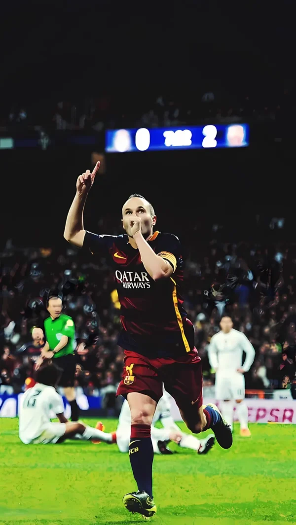 والپیپر اینیستا پیراهن بارسلونا افسانه‌ای