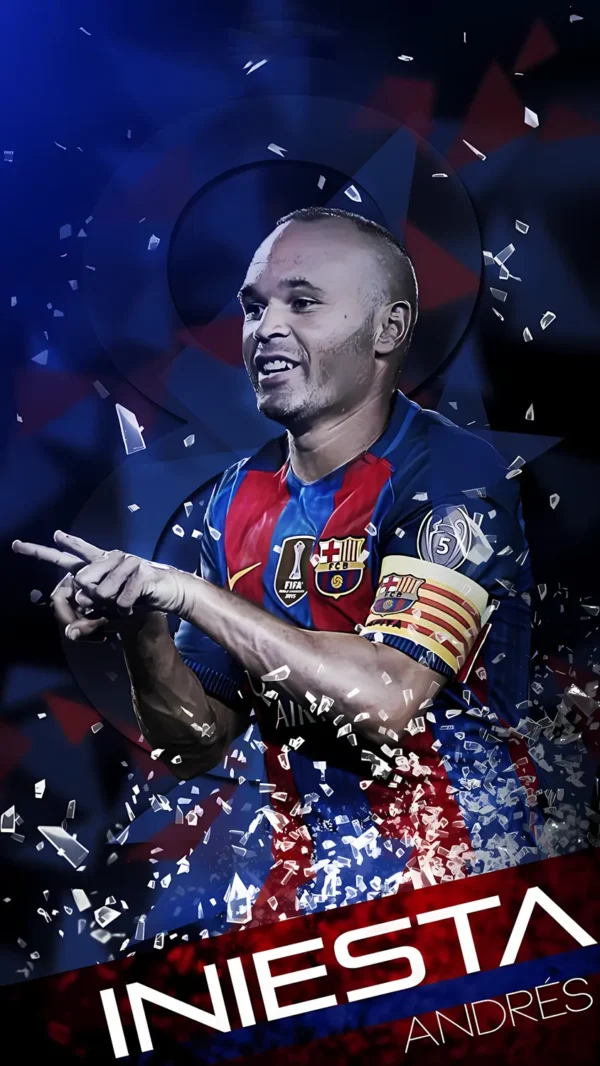 والپیپر اینیستا پیراهن بارسلونا افسانه‌ای