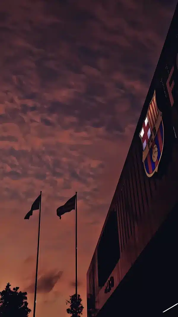 Barcelona والپیپر نمای داخلی ورزشگاه نیوکمپ در شب