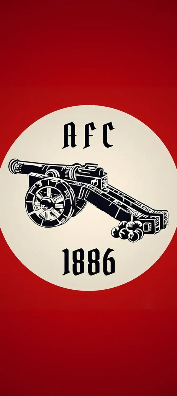 والپیپر آرسنال طرح مینیمال قرمز و سفید