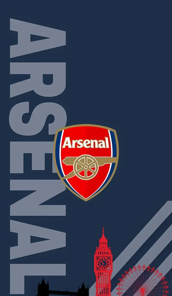 والپیپر آرسنال طرح مینیمال قرمز و سفید