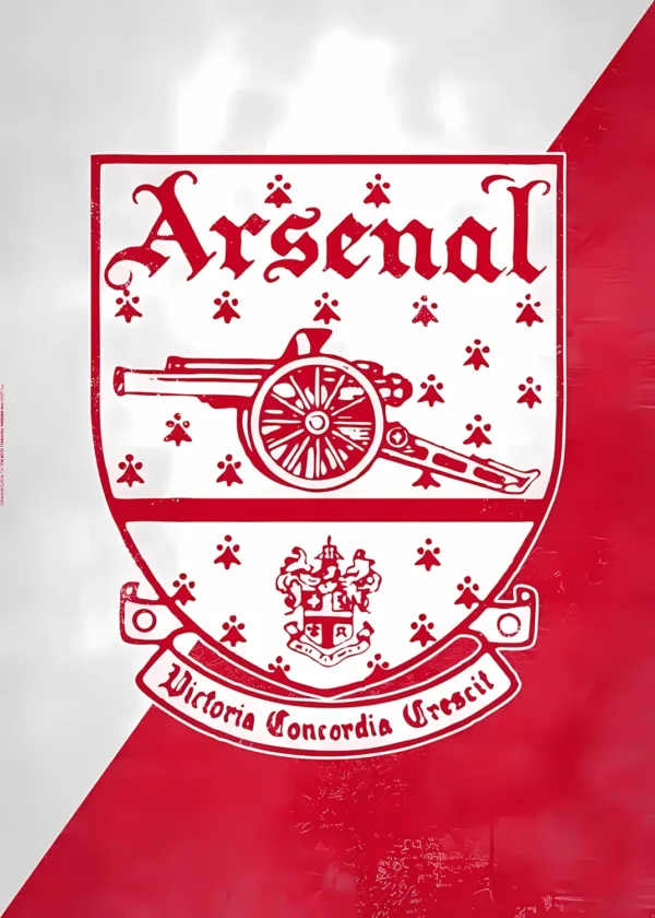 والپیپر آرسنال طرح مینیمال قرمز و سفید