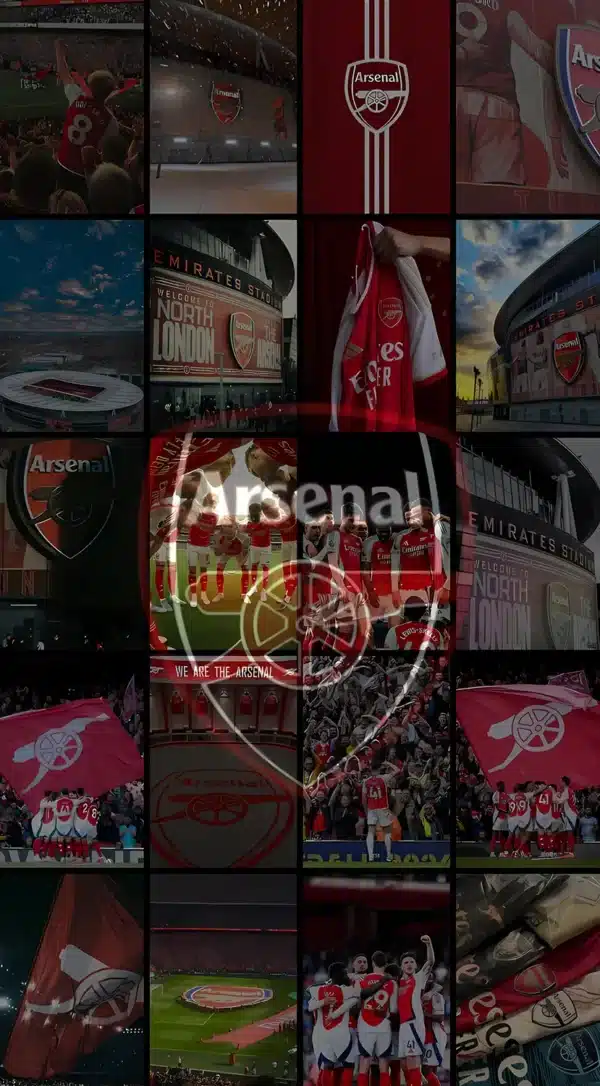 والپیپر آرسنال طرح مینیمال قرمز و سفید